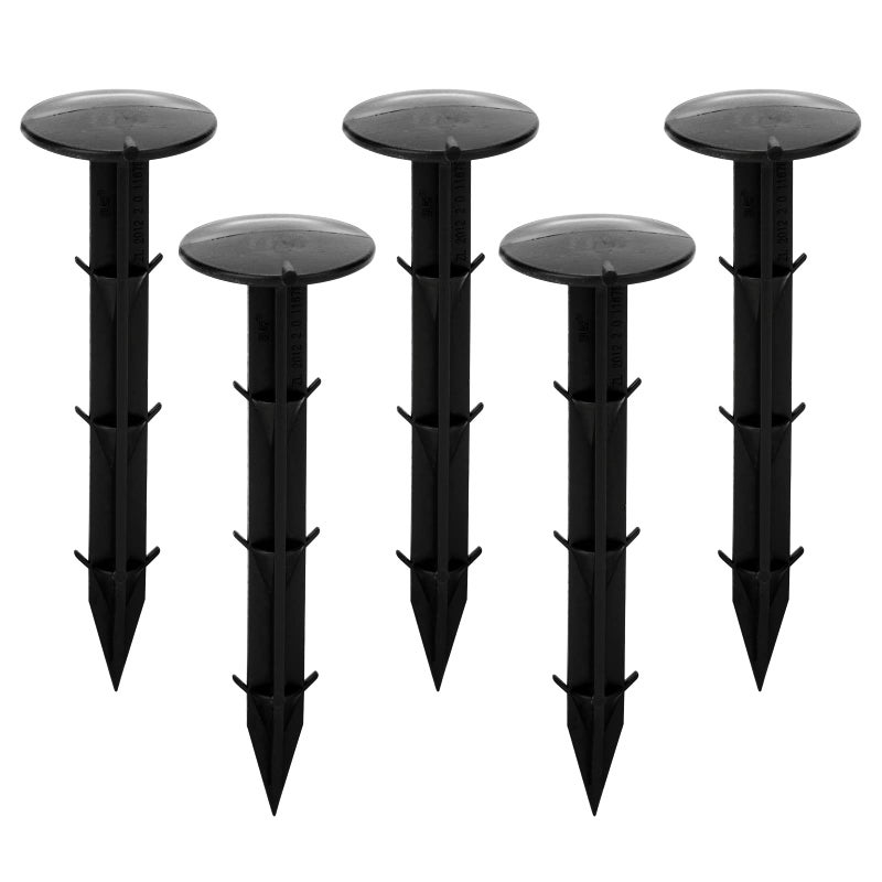 KINGLAKE 30 Pcs 4.3 inch Sturdy Plastic Stakes Anchors Rustproof for Holding Down Landscape Fabric Lawn Edging,Tents,Game Nets and Rain Tarps Black - Image 2